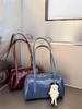 Top Grain Oil-Waxed Cowhide Folded Edge Boston Bag (Small) genuine leather handbag shoulder bag