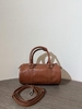 Top Grain Oil-Waxed Cowhide Cylindrical Pillow Bag  women's genuine leather handbag crossbody bag shoulder bag