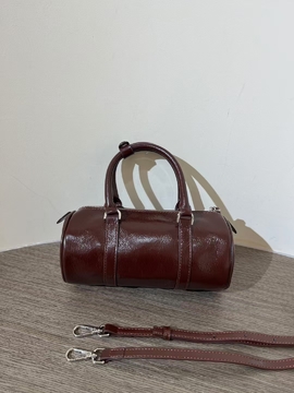 Top Grain Oil-Waxed Cowhide Cylindrical Pillow Bag  women's genuine leather handbag crossbody bag shoulder bag