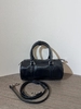 Top Grain Oil-Waxed Cowhide Cylindrical Pillow Bag  women's genuine leather handbag crossbody bag shoulder bag