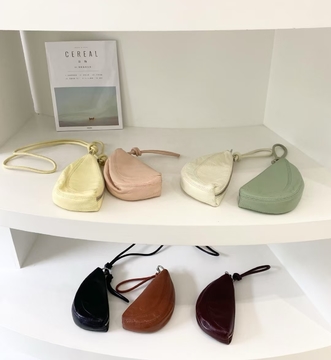 Top-Grain Oil-Waxed Cowhide Cloud-Shaped Dumpling Bag (mini) genuine leather Mini Shoulder Bag for Women
