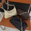 Top-Grain Cowhide Natural Crease Chain Bag Shoulder & Crossbody genuine leather bag