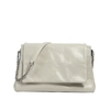 Top-Grain Oil-Waxed Cowhide Diamond-Quilted Chain Strap genunie leather Shoulder & Crossbody Bag
