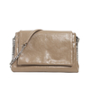 Top-Grain Oil-Waxed Cowhide Diamond-Quilted Chain Strap genunie leather Shoulder & Crossbody Bag