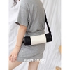 Top Grain Cowhide Color-Block Cylindrical Bag genuine leather mini crossbody shoulder bag