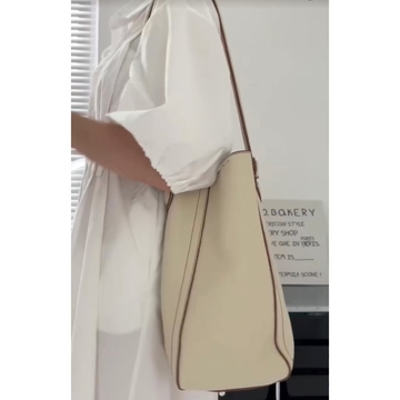 Top-Grain Full-Grain Cowhide Shoulder leather Toast Bucket Bag genuine leather women's shoulder bag
