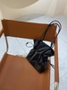 Top-Grain Oil-Waxed Cowhide Drawstring genuine leather Shoulder Bag quality women's fashion bag