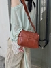Top-Grain Oil-Waxed Cowhide Woven genuine leather Women's shoulder bag Crossbody Bag