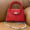 Chinese Style Velvet & Silk Cowhide Bead Bag women's fashion shoulder bag handbag crossbody bag