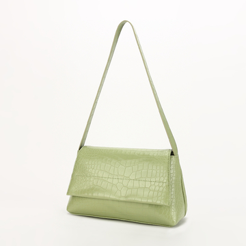 Top-Grain Cowhide Crocodile Embossed genuine leather Shoulder Bag for women fashion bag