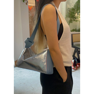 Top-grain Oil-Waxed Cowhide Color-Blocking Pillow Bag genuine leather shoulder bag cross body bag