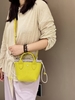 Full-Grain Top-Grain Cowhide with Striped Canvas Bag genuine leather mini shoulder crossbody bag handbag