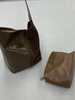 Top-Grain Oil-Waxed Cowhide Patchwork High-Gloss Matte genuine leather  Bucket Bag shoulder bag