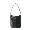 Top-Grain Oil-Waxed Cowhide Patchwork High-Gloss Matte genuine leather  Bucket Bag shoulder bag