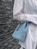 Canvas Denim Chanel-Inspired Diamond Lattice Chain Bucket Bag women's fashion  shoulder crossbody bag