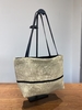 Cotton-Linen and Leather Straps Large-Capacity Tote Shoulder Bag  women's fashion bag